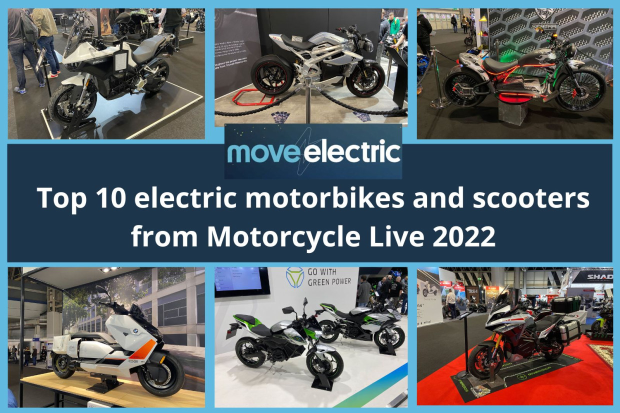 Top 10 electric motorbikes and scooters from Motorcycle Live 2022